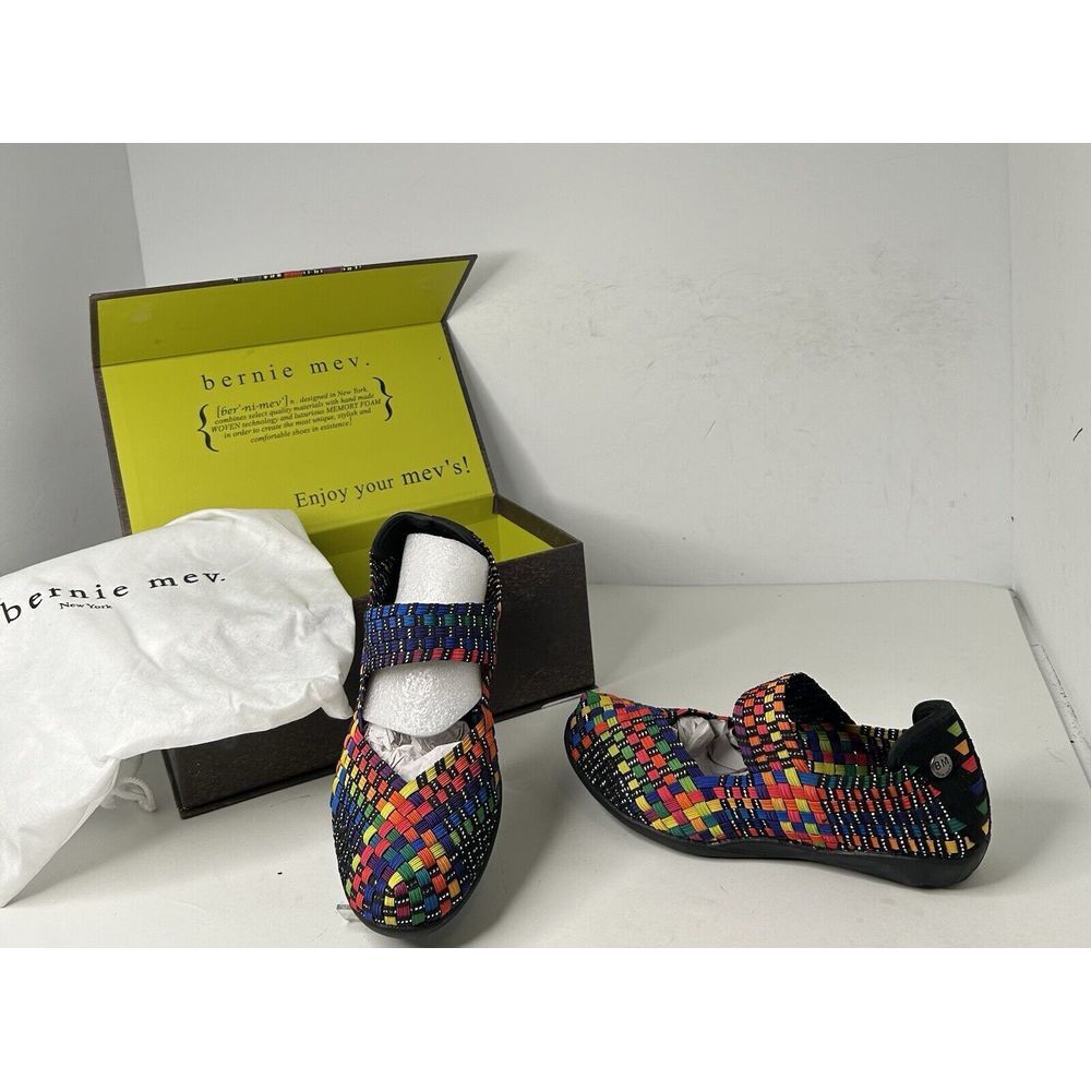 Bernie Mev Women's Cuddly Mary Jane Flat‎ New Eu 37 US 6 Colorful